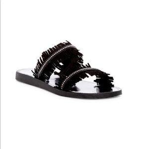 Carmel Fringe Slip-On Sandal